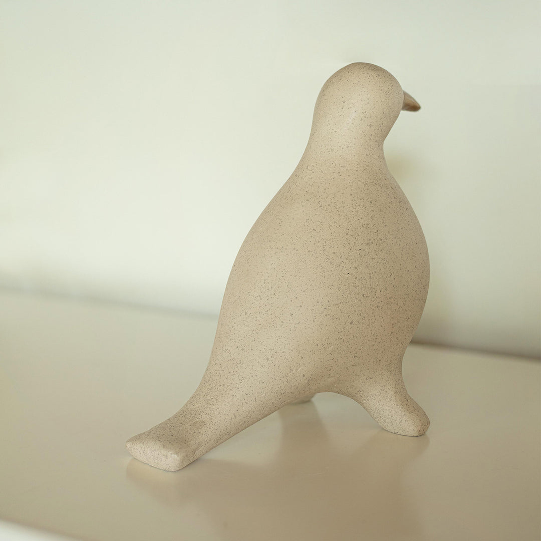 Sustainable White Ecomix Dove Sculpture | Handcrafted Peace & Hope Home Accent Decor