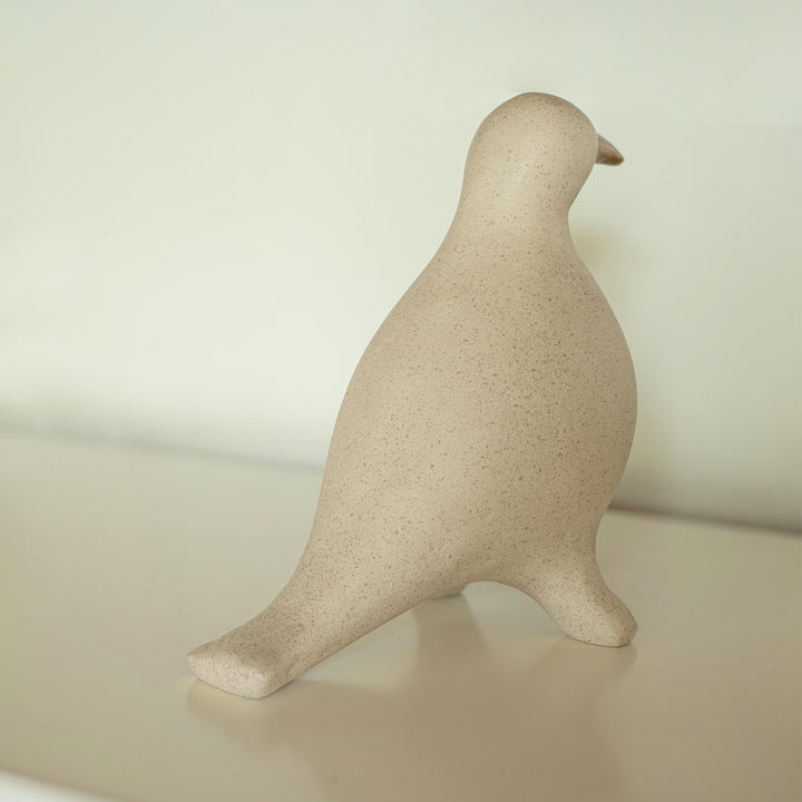 Sustainable White Ecomix Dove Sculpture | Handcrafted Peace & Hope Home Accent Decor