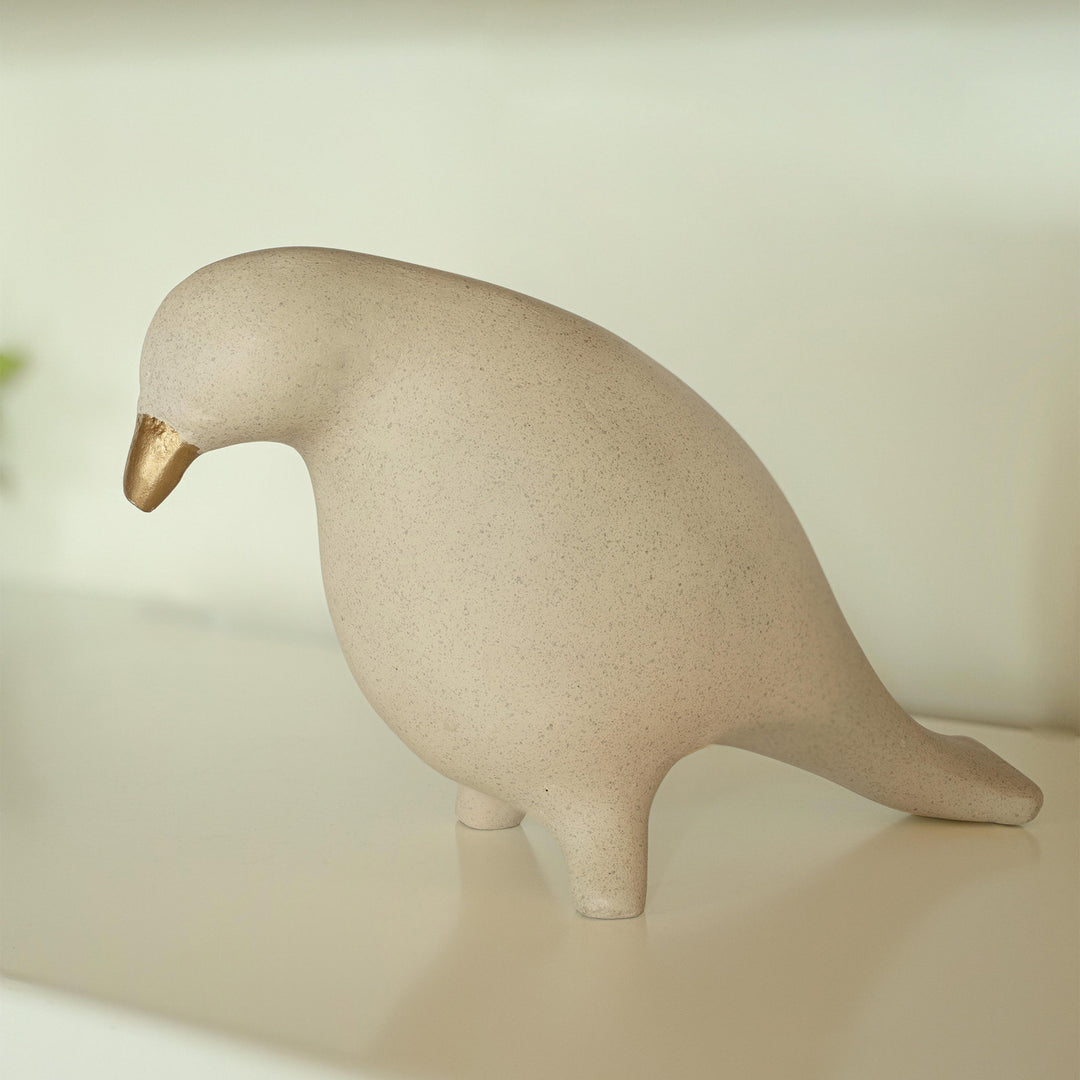 Escultura de paloma sostenible Ecomix Pensamiento con cáscara de huevo