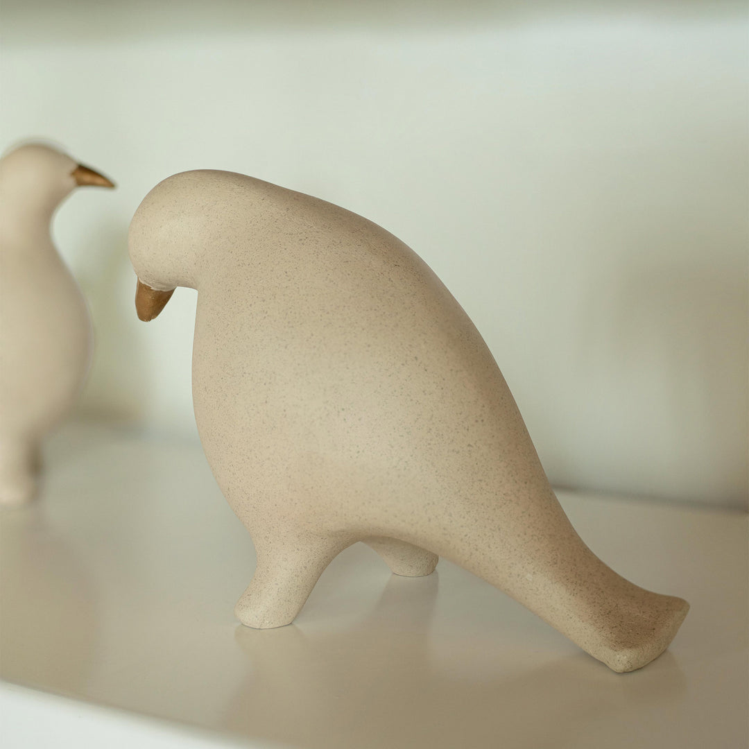 Escultura de paloma sostenible Ecomix Pensamiento con cáscara de huevo