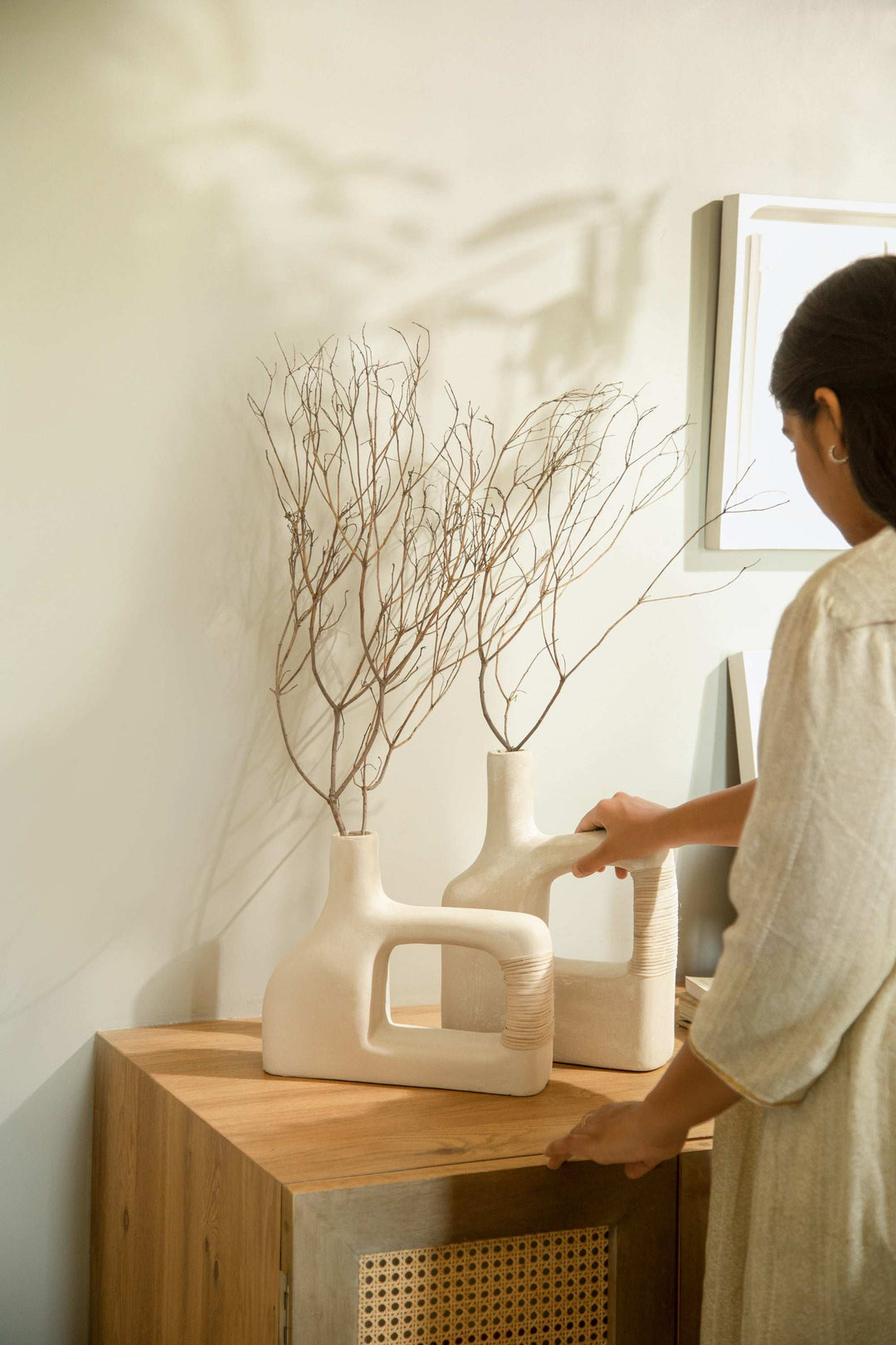 Sarafay Small Sustainable Ecomix Cane Vase