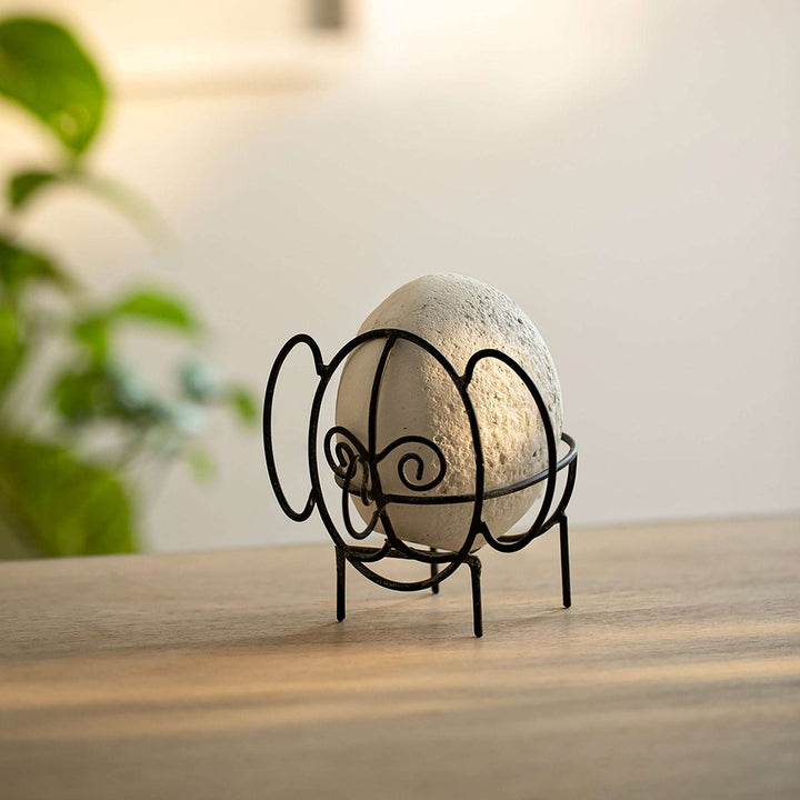 Sustainable Ecomix Elephant Sculpture with Iron Feet