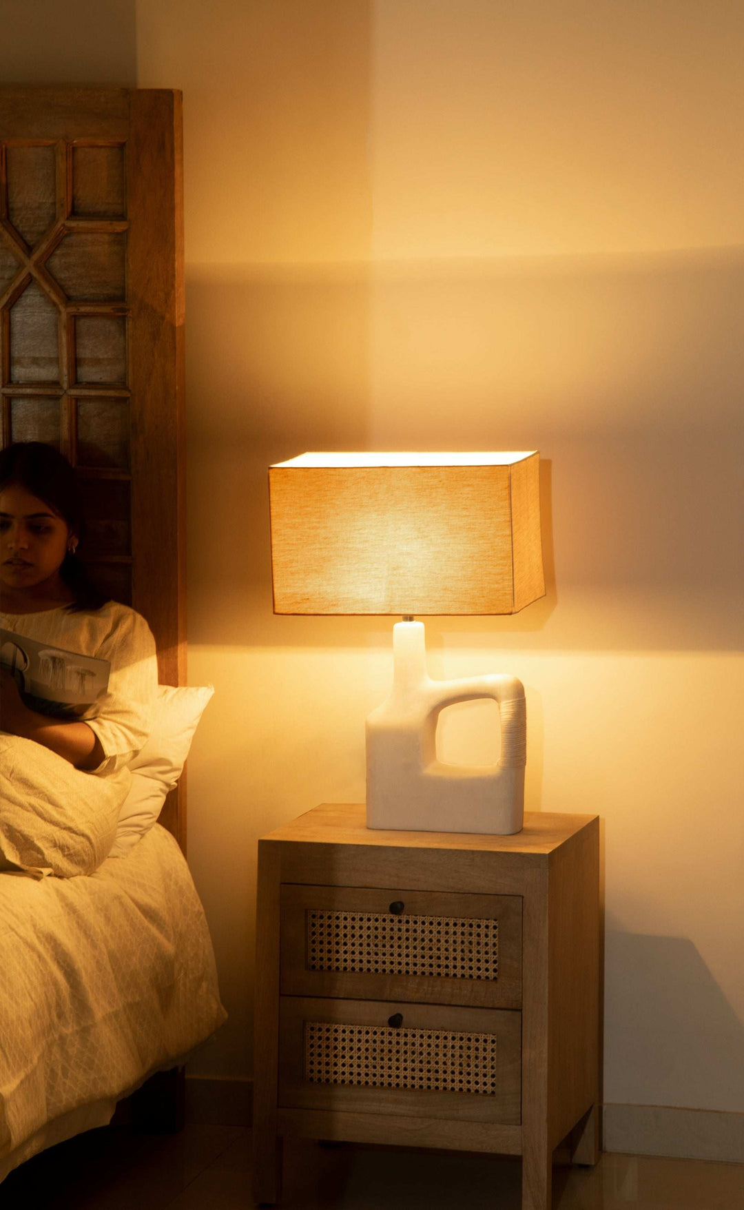 Sarafay Large Handcrafted Ecomix Table Lamp with Shade