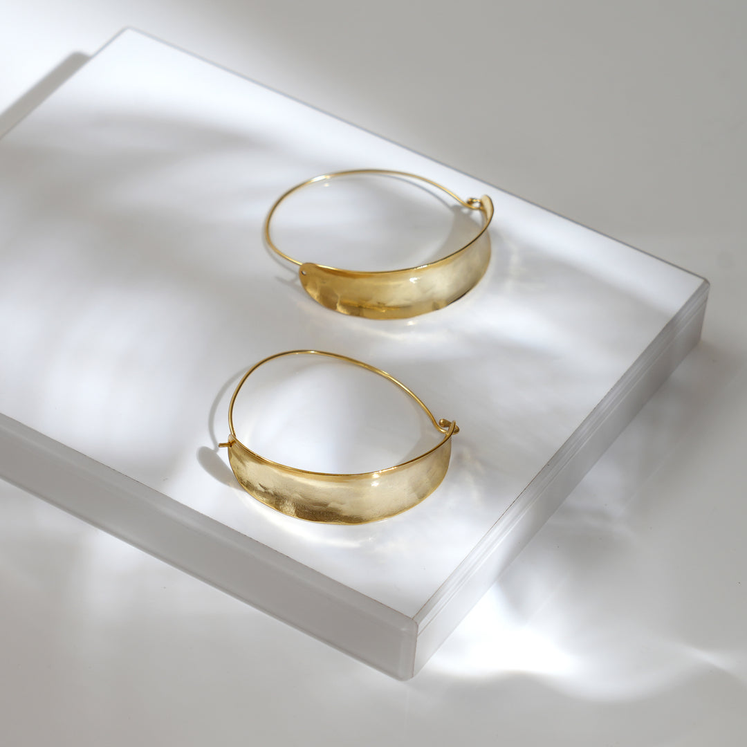 Halo Hoop Earrings – Gold Plated