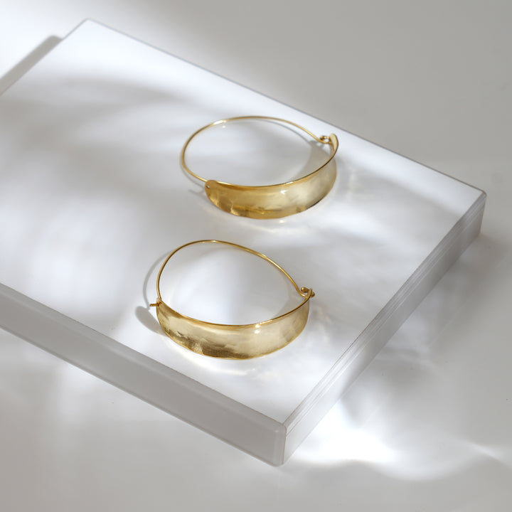 Halo Hoop Earrings – Gold Plated