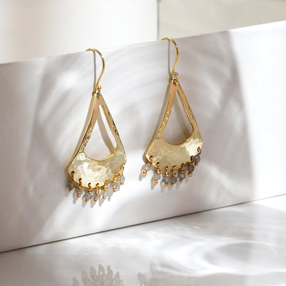 Hammered Metal Earrings – Luxe Finish