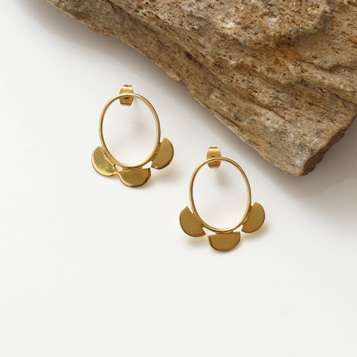 Gold Hoop Earrings – Petal Design
