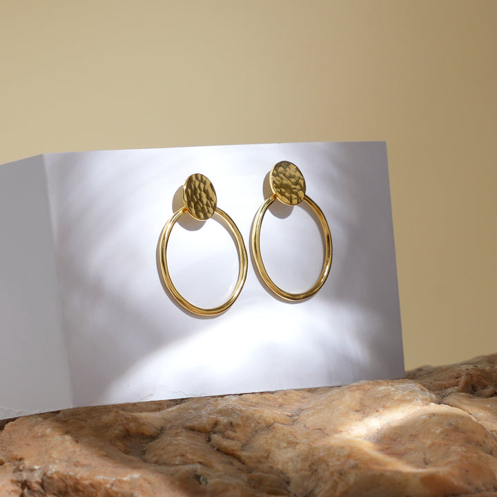Round Orb Earrings – Gold Plated Finish