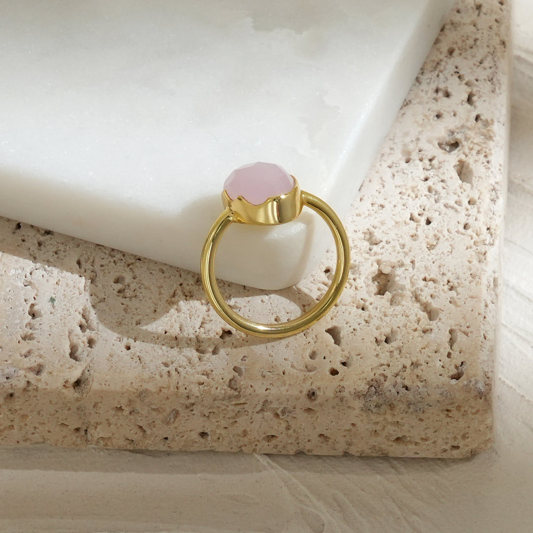 Pink Stone Ring – Aura Style