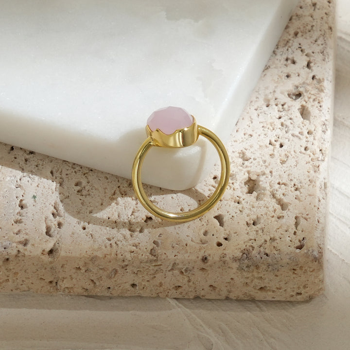 Pink Stone Ring – Aura Style