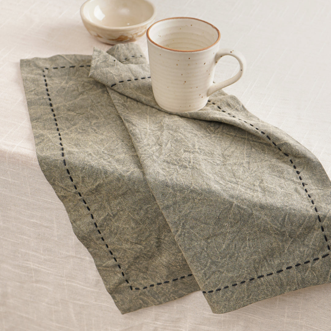 Set of Two Cotton/Linen Napkin - Green