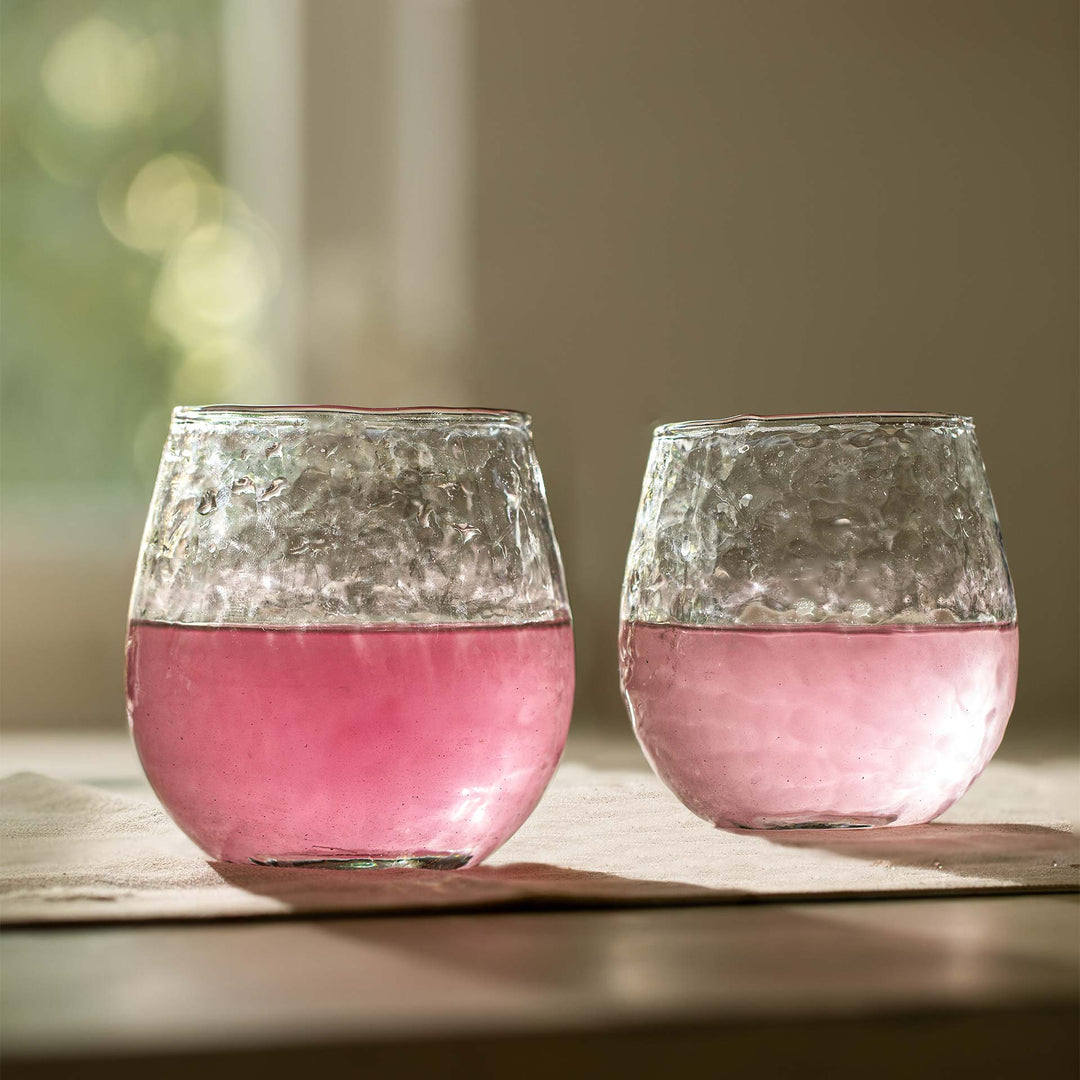 Soyuz Handcrafted Premium Round Glass Tumbler Set of 2