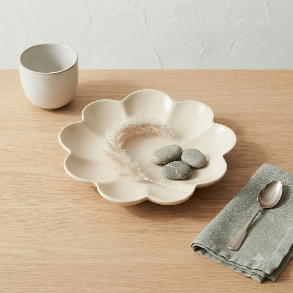 Modern Decorative Aluminium Tray – Beige Powder Coat