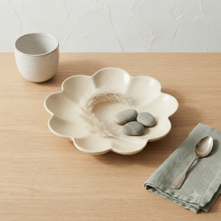 Modern Decorative Aluminium Tray – Beige Powder Coat
