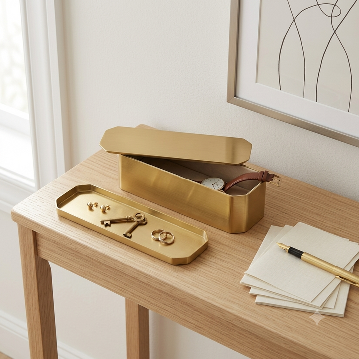 Gold Iron Storage Box with EPL Finish