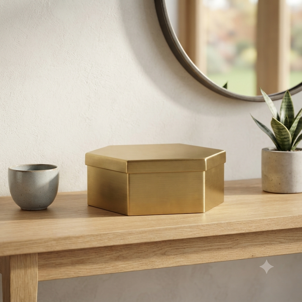 Gold Decor Storage Box – Iron