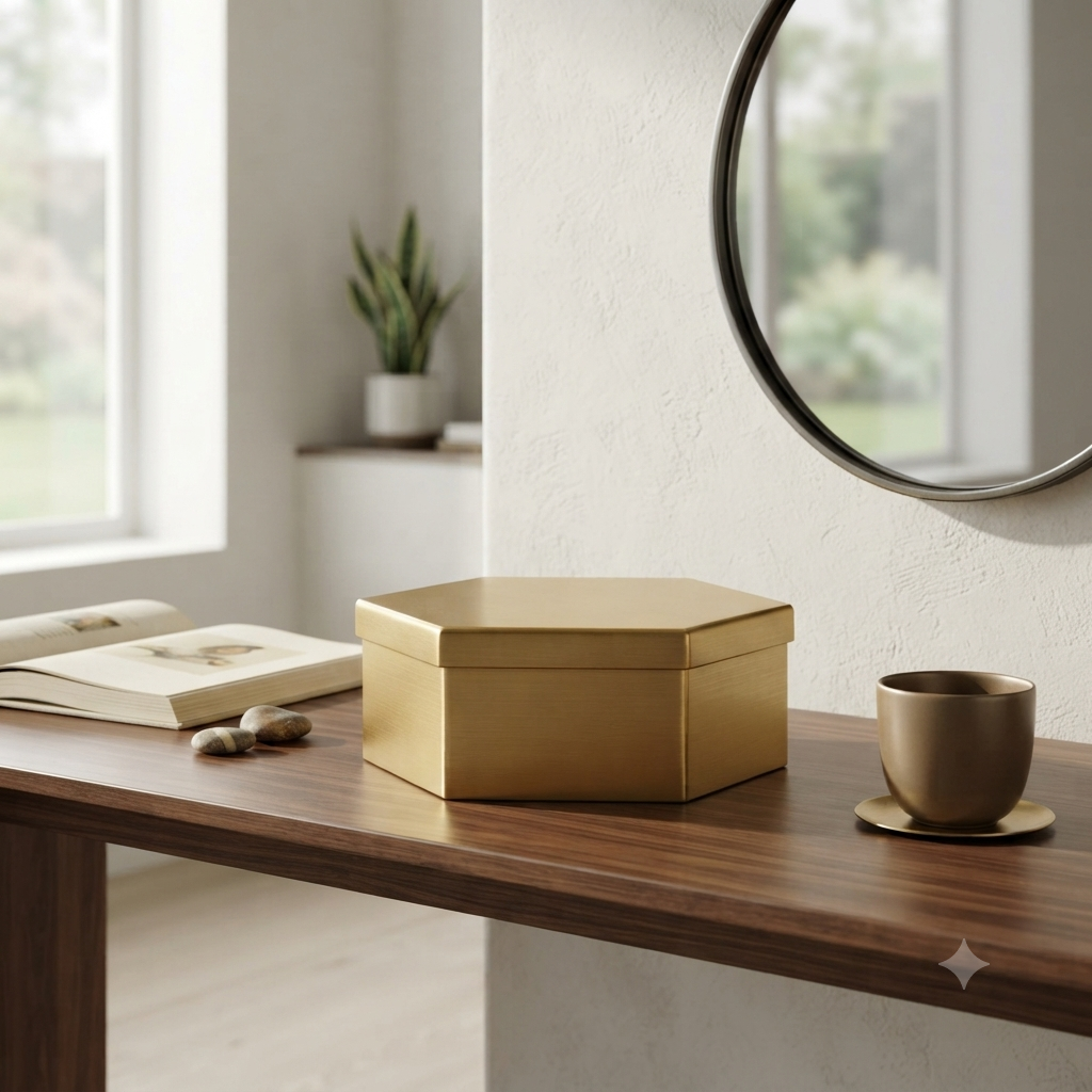 Gold Decor Storage Box – Iron