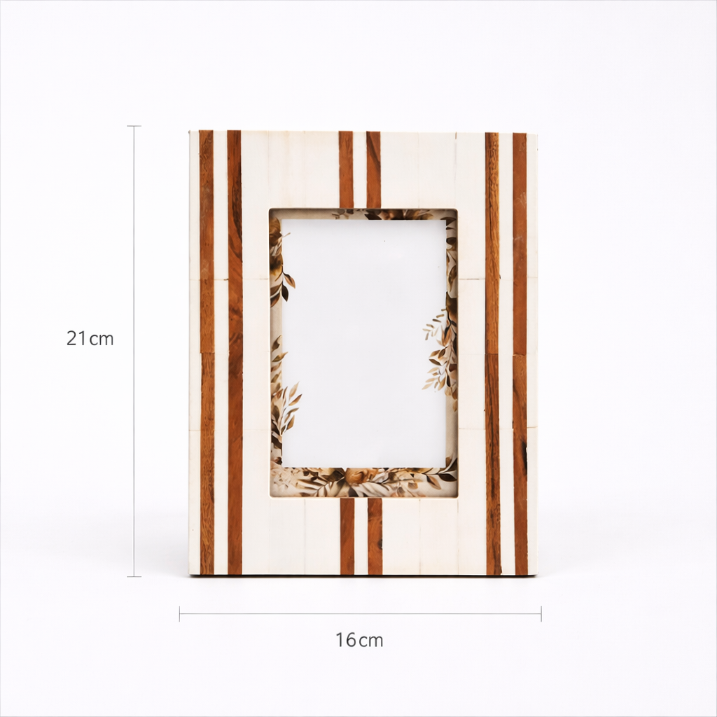 Modern Striped Resin Photo Frame | Home & Office Décor