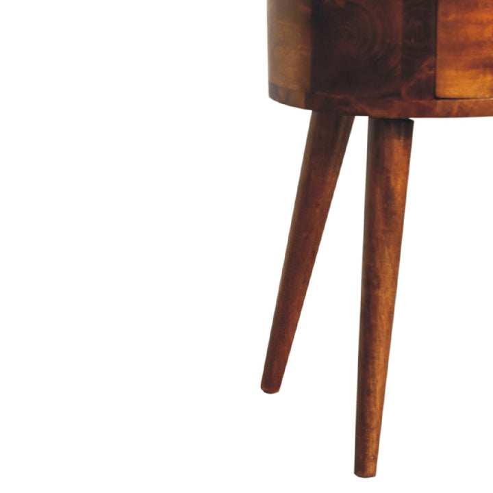 Mid-Century Modern Walnut 2-Drawer Nightstand