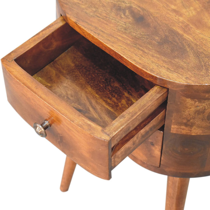 Mid-Century Modern Walnut 2-Drawer Nightstand