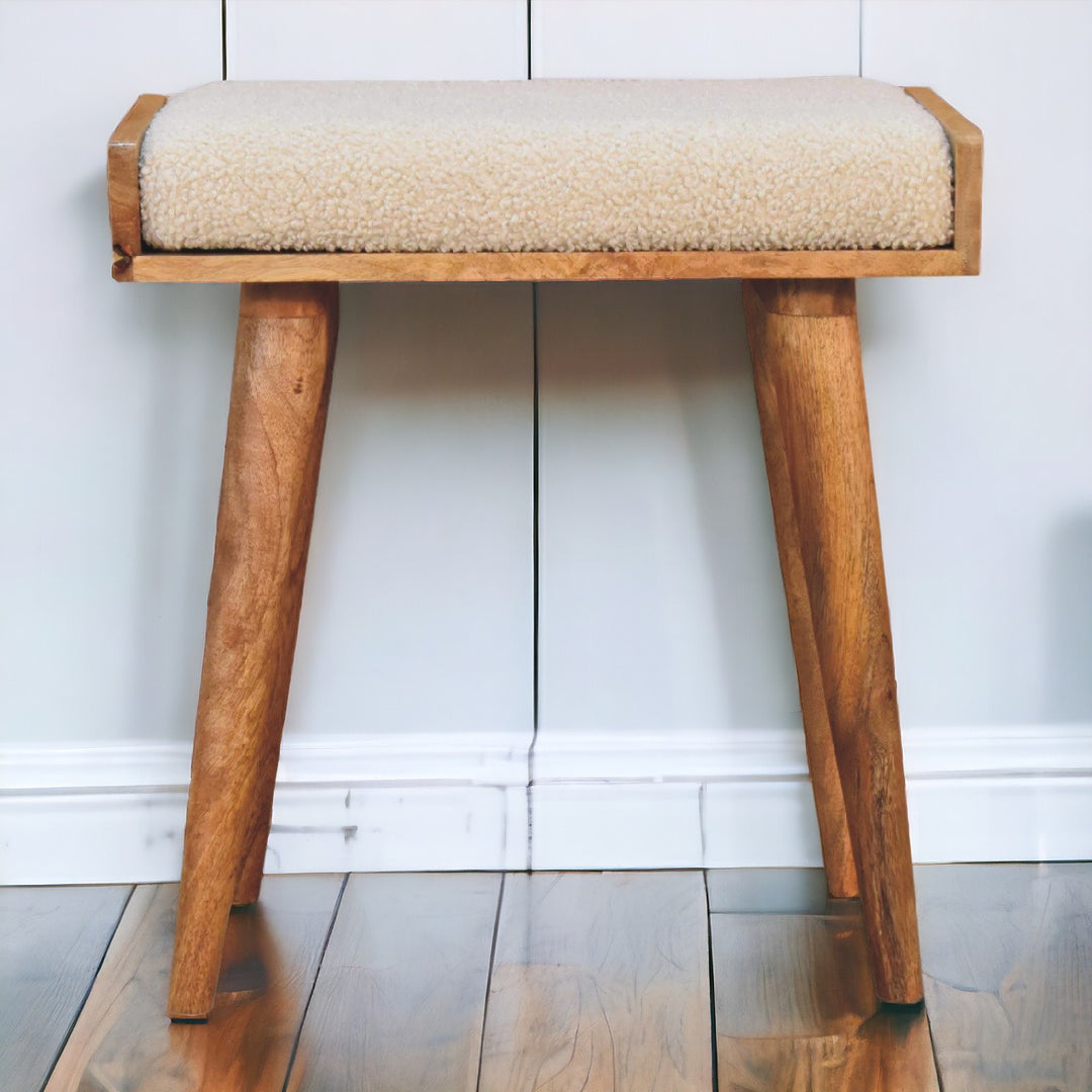 Brown Lacquered Honey Caramel Solid Mango Wood Wall-Mounted Bedside with Drawer & Open Shelf