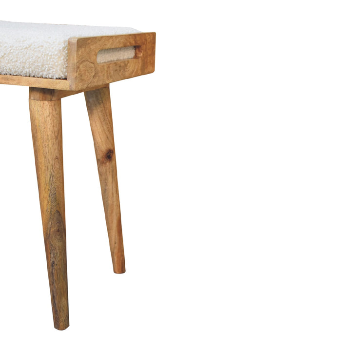 Brown Lacquered Honey Caramel Solid Mango Wood Wall-Mounted Bedside with Drawer & Open Shelf