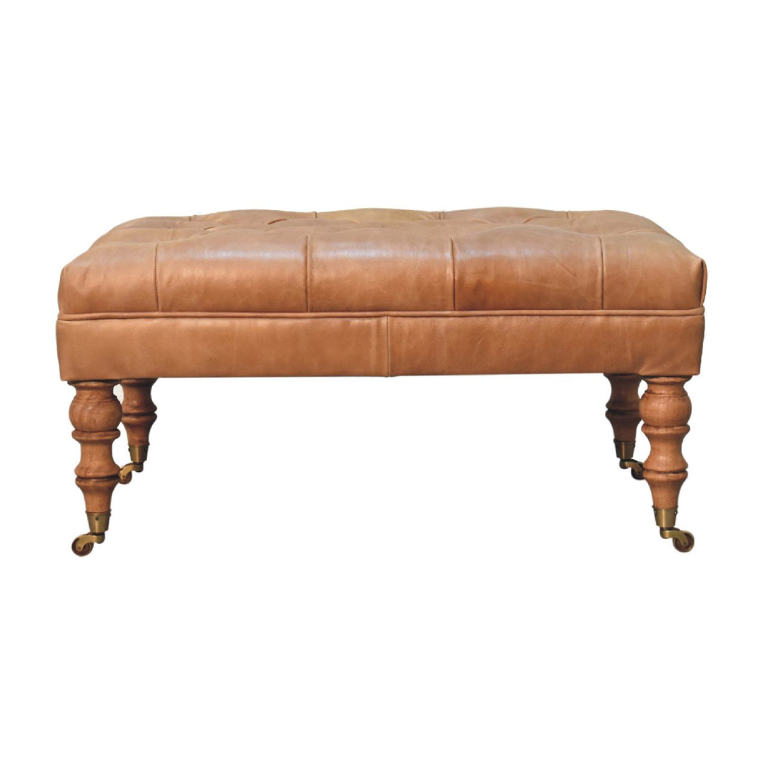 Brown Lacquered Chestnut Solid Mango Wood Console with Rounded Edges & Glossy Handle Drawer