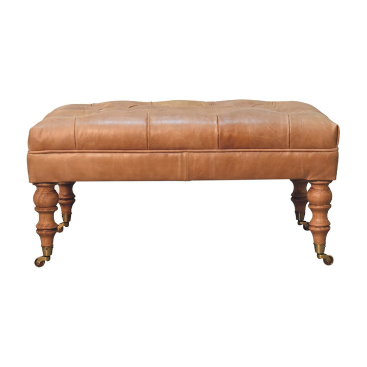 Brown Lacquered Chestnut Solid Mango Wood Console with Rounded Edges & Glossy Handle Drawer