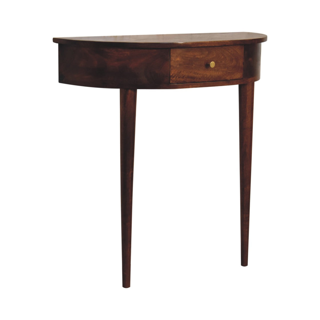 Brown Lacquered Light Oak Solid Mango Wood Amber Wavefront Cabinet with Bone-Inlaid Doors