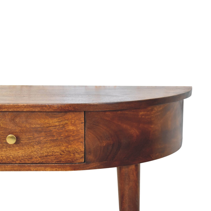 Brown Lacquered Light Oak Solid Mango Wood Amber Wavefront Cabinet with Bone-Inlaid Doors