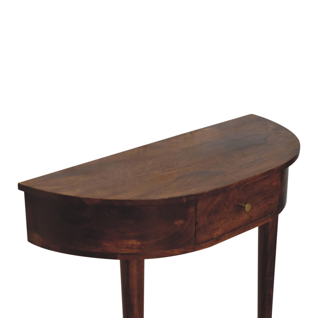 Brown Lacquered Light Oak Solid Mango Wood Amber Wavefront Cabinet with Bone-Inlaid Doors