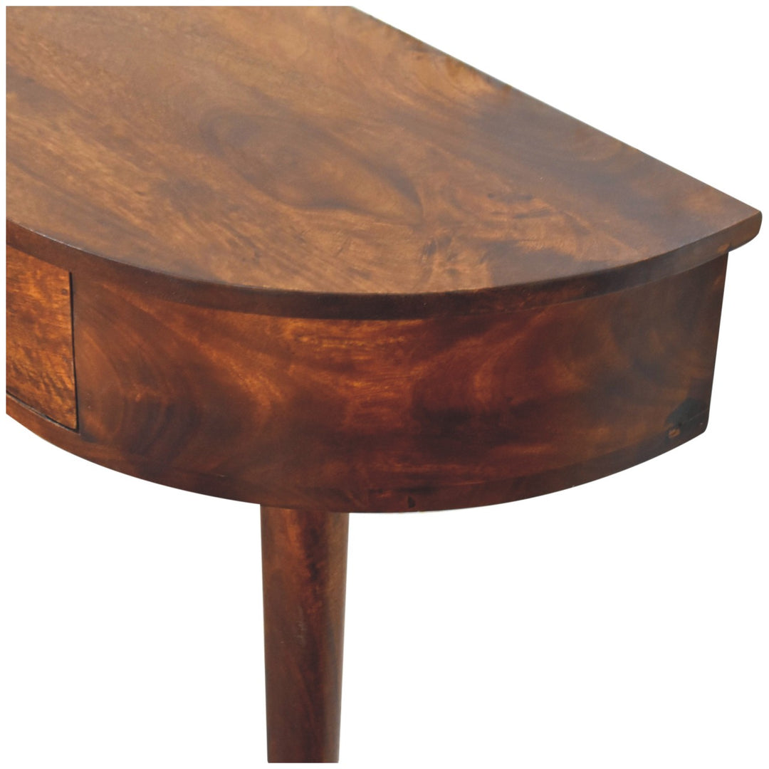 Brown Lacquered Light Oak Solid Mango Wood Amber Wavefront Cabinet with Bone-Inlaid Doors