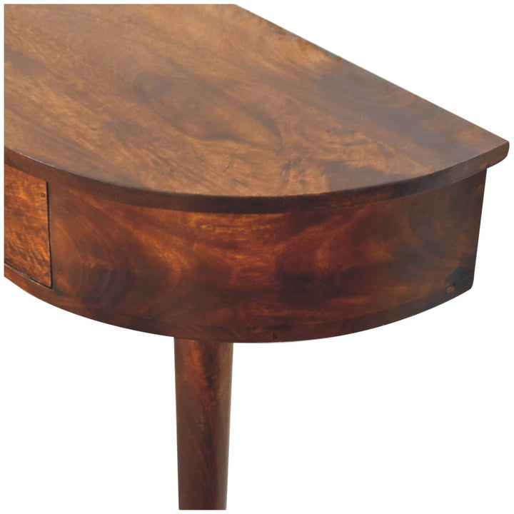 Brown Lacquered Light Oak Solid Mango Wood Amber Wavefront Cabinet with Bone-Inlaid Doors