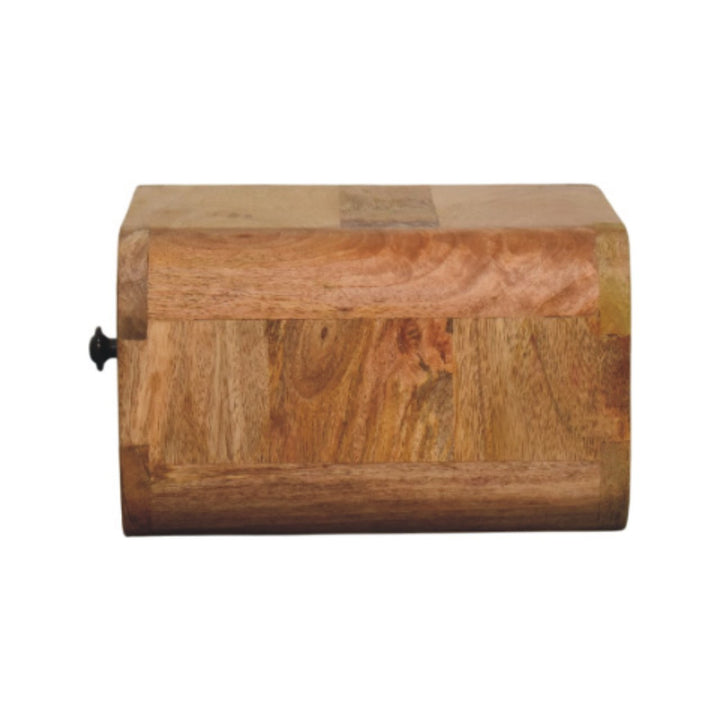 Solid Mango Wood Avora Mini Wall-Mounted Bedside Table with 1 Drawer & Minimalist Knob | Light Oak Finish | 30 x 25 x 15 cm