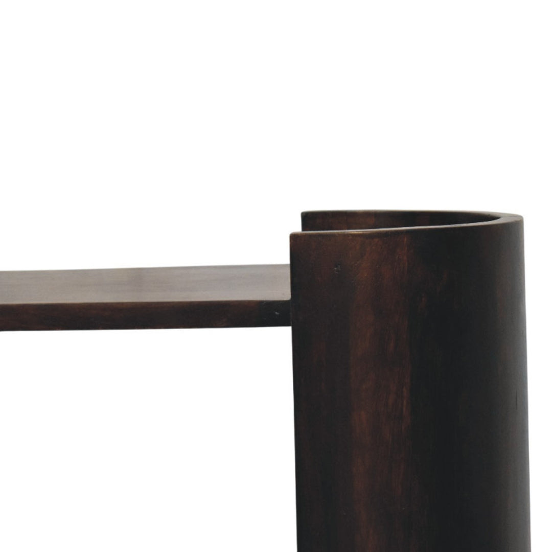 Brown Velvet Solid Mango Wood Nightstand with 1 Drawer, 1 Open Shelf & Classic Grey Finish