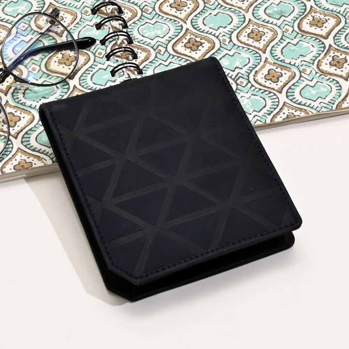 Luxury Blue Full-Grain Leather Wallet – Slim Waxy Finish with Coin Pocket & Card Slots