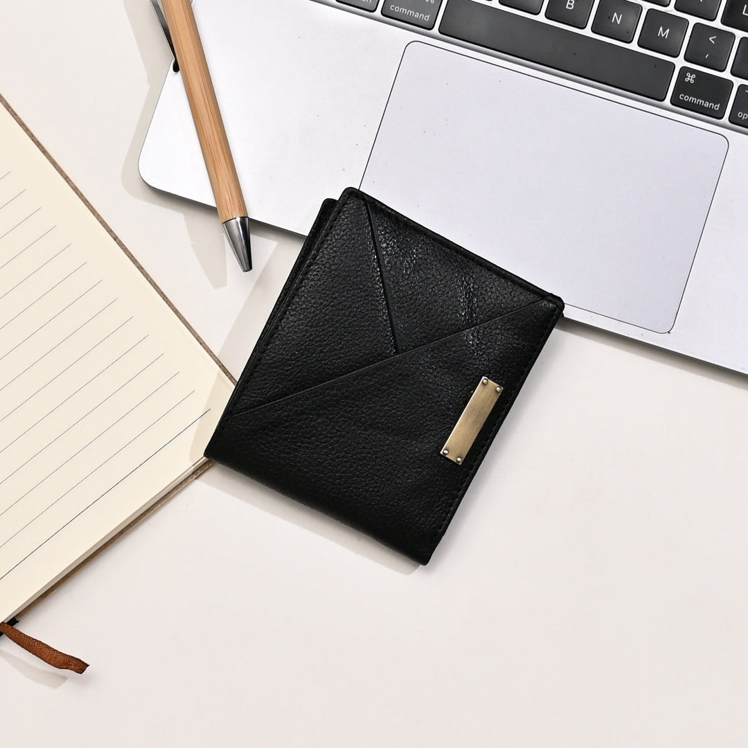 Leather Wallet 1B Grablk – Premium Black Grained Napa Leather Wallet for Men | Slim, Stylish & Functional