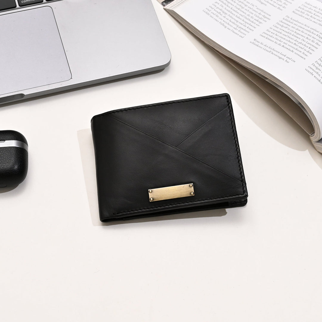 Leather Wallet 1B Dark Brown – Premium Nappa Leather Men’s Wallet with Coin Pocket & 6 Card Slots