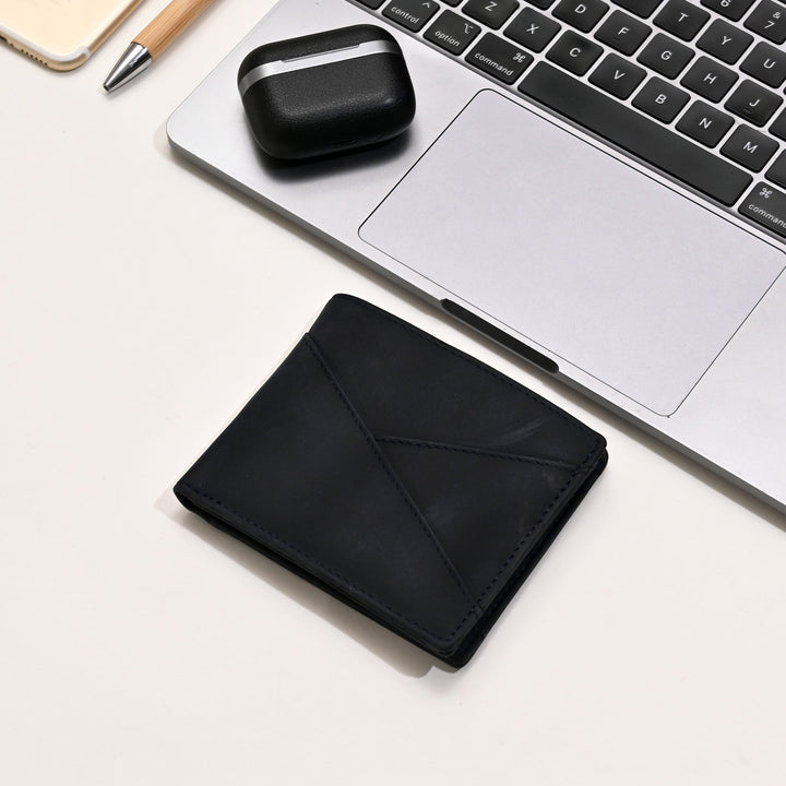 Leather Wallet 1B Waxblu – Premium Waxy Blue Full Grain Leather Wallet for Men | Stylish & Functional Design