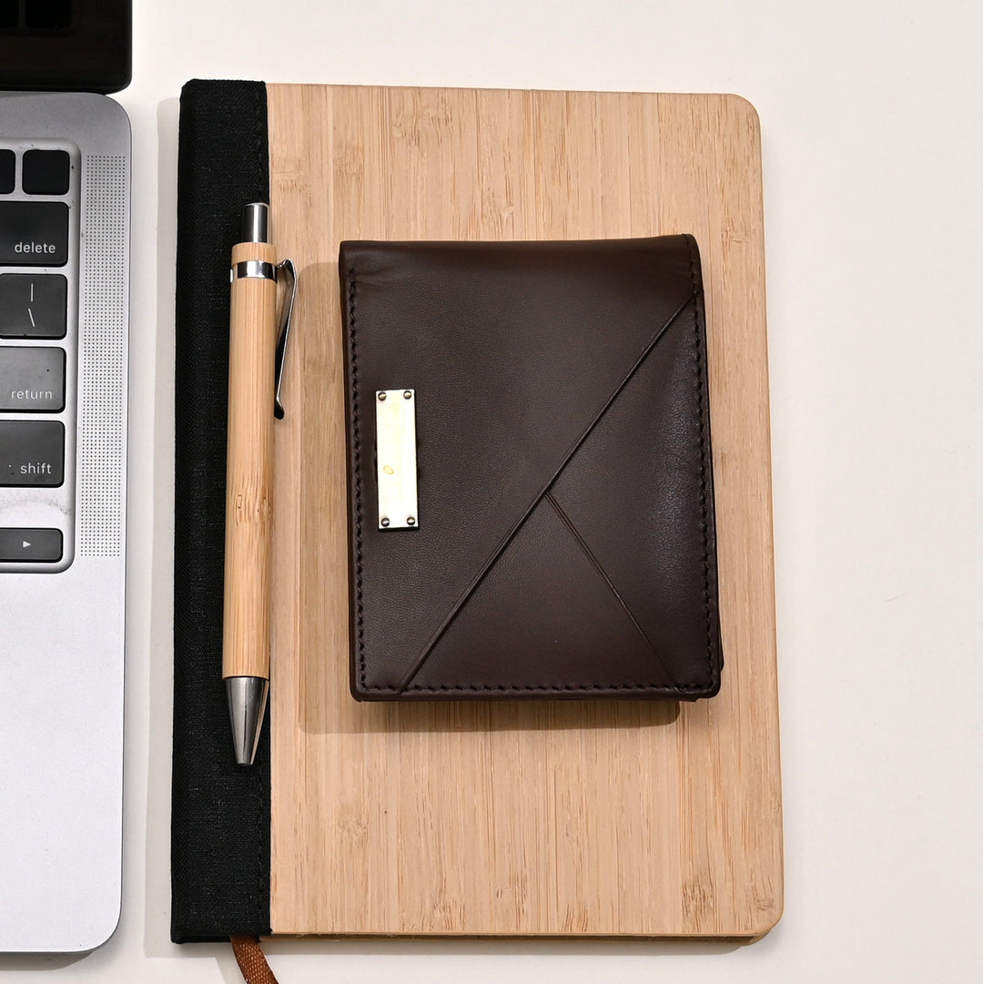 Leather Wallet 1S Napbrn – Premium Brown Napa Leather Men’s Wallet with Coin Pocket & 6 Card Slots