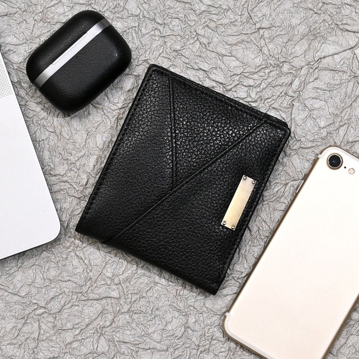 Leather Wallet 2B Grablk – Premium Black Grained Napa Leather Wallet for Men with Coin Pocket & 4 Card Slots