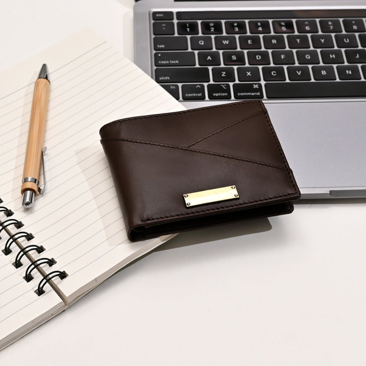 Men’s Leather Wallet 2S Napbrn – Premium Brown Napa Leather Wallet with Coin Pocket & 4 Card Slots | Elegant Slim Bifold Design