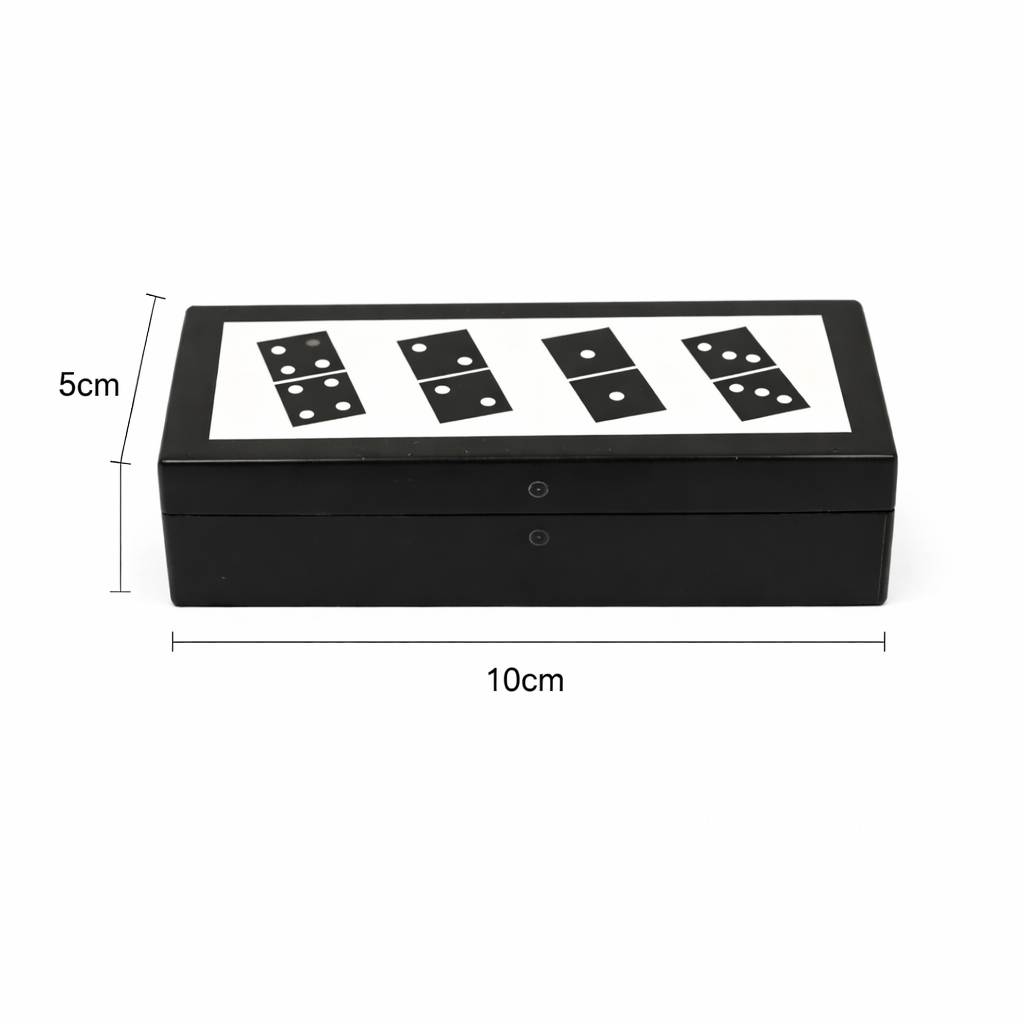 Black Resin MDF Domino Box | MDF Storage Case