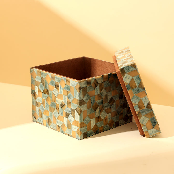 BOÎTE CUBE À MOTIF MOSAÏQUE