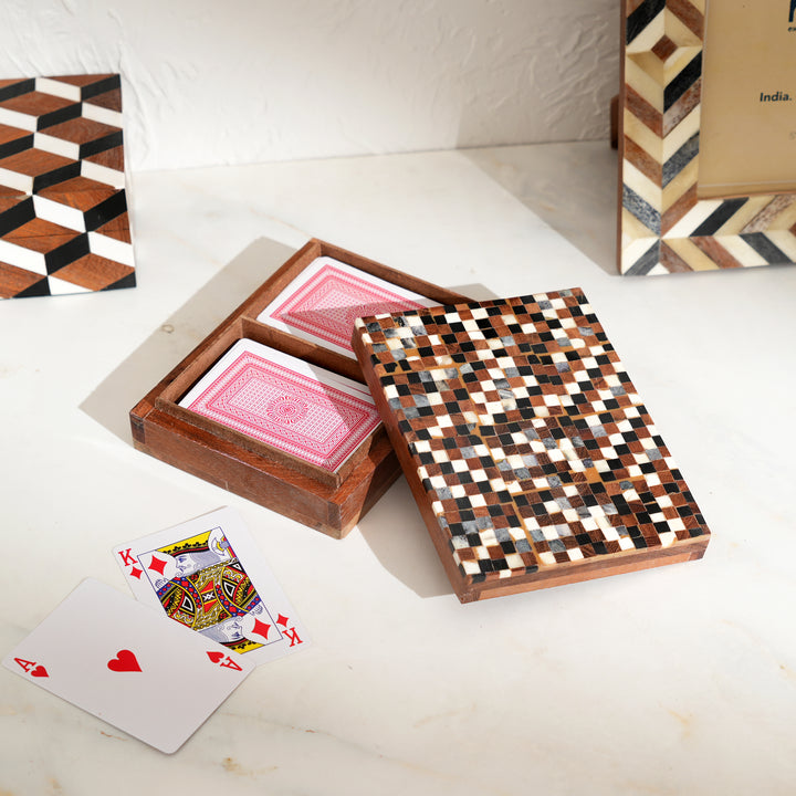 Wooden Mosaic Card Box