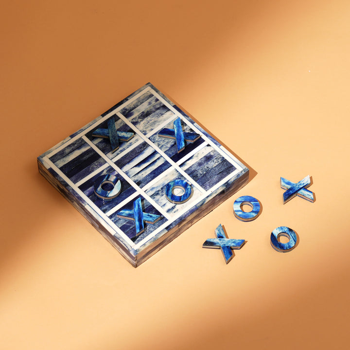 Bone Inlay Tic-Tac-Toe Game Set