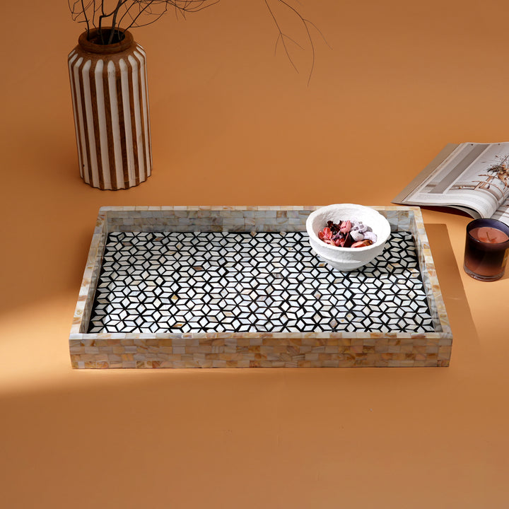 Cube Pattern Decorative Tray