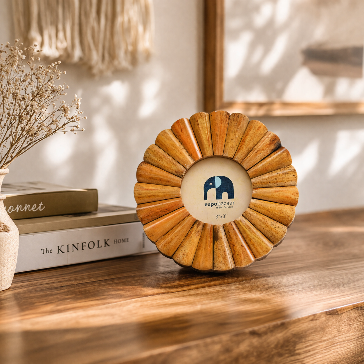 Round Sunflower Resin Photo Frame-Brown – ExpobazaarEU