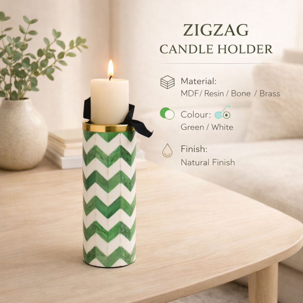 Zigzag Pattern Candle Holder