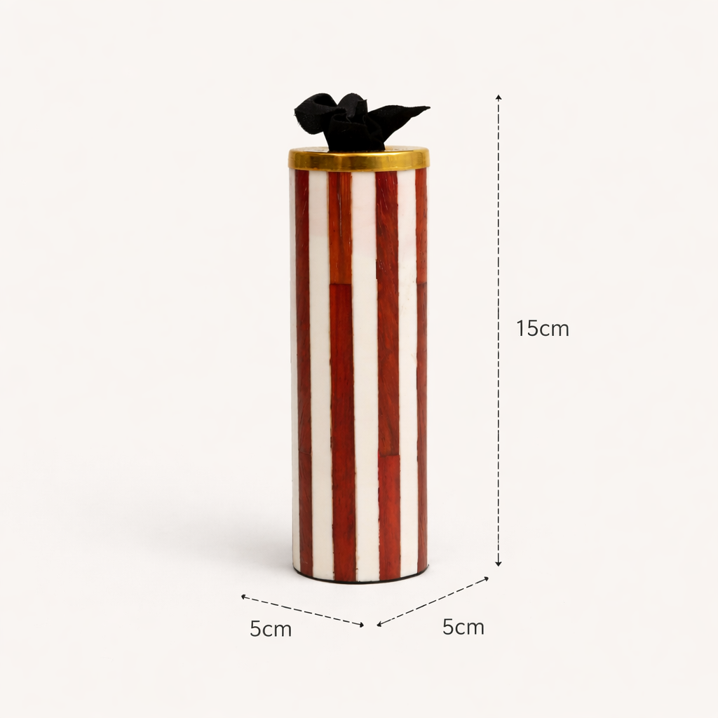 Striped Pattern Candle Holder